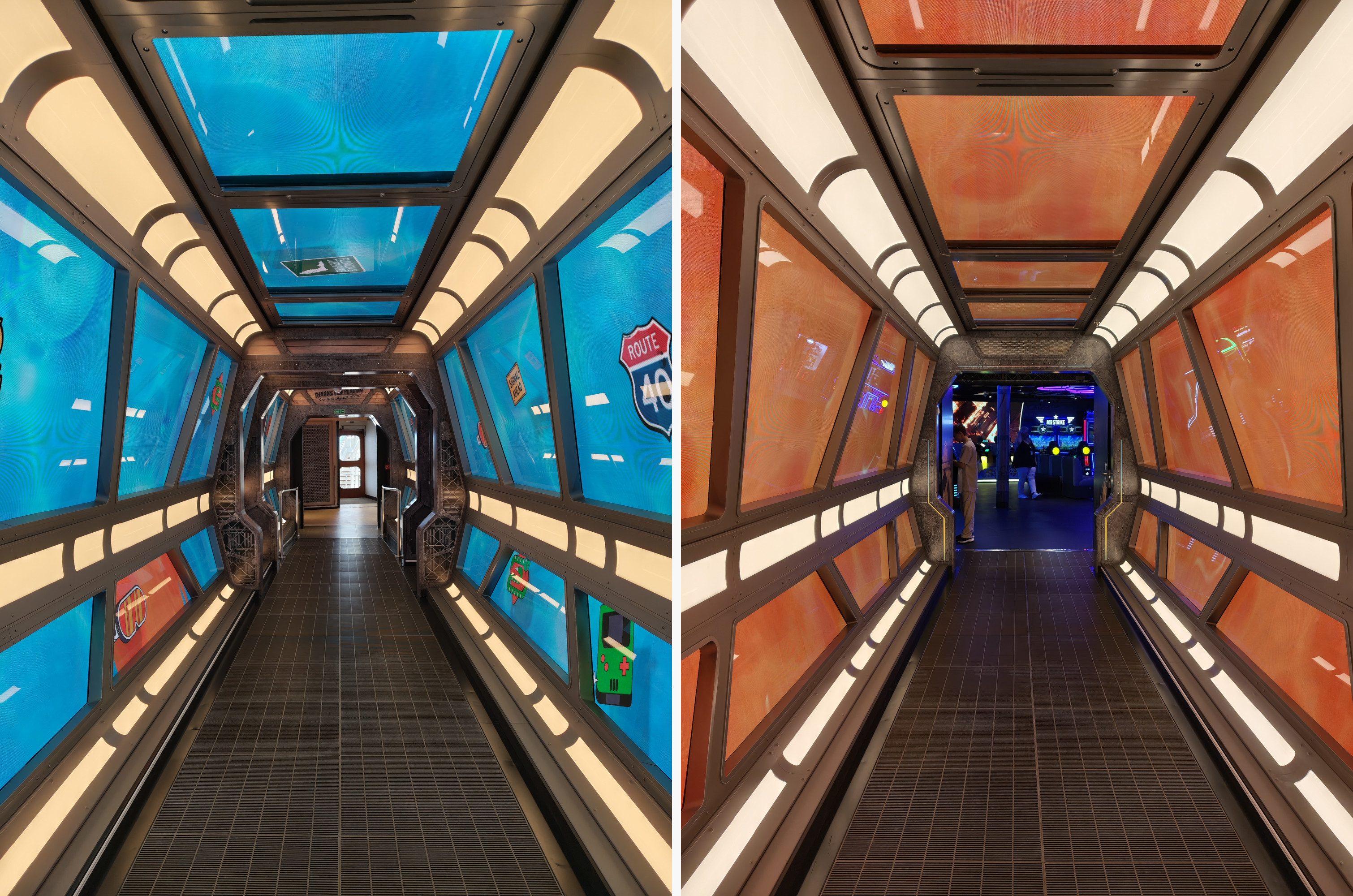 Entering the Luna's games arcade