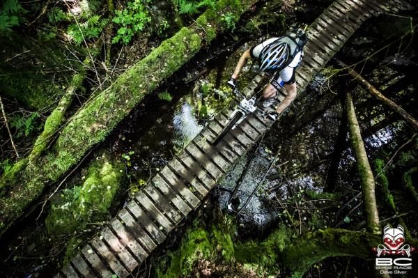 The view from above puts a narrow bridge into perspective.