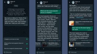 Screenshots from TechRadar's beta exploration