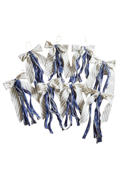 Chambray Bow Ornaments