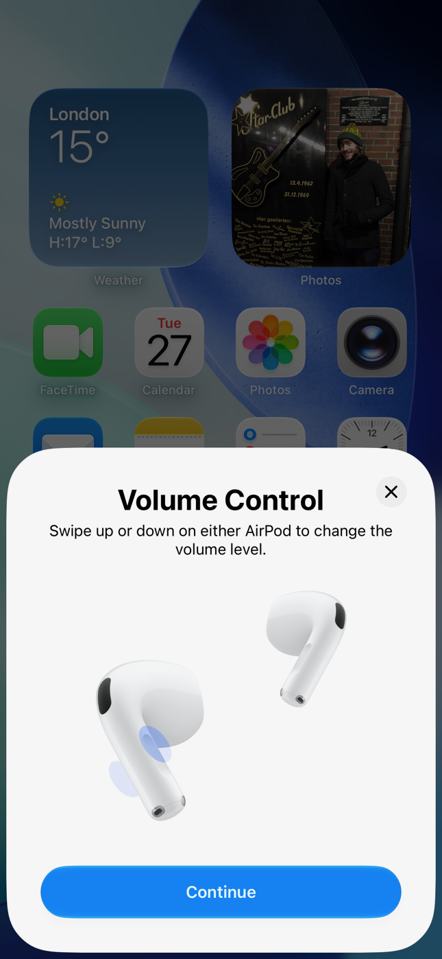 AirPods 5 with Wireless Charging, screengrabs using an iPhone 15 Pro running iOS 27.2