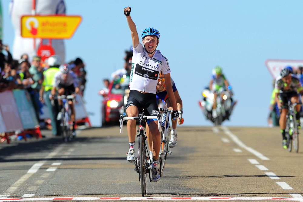 Dan Martin wins stage 9 of the 2011 Vuelta a Espana on the Covatilla