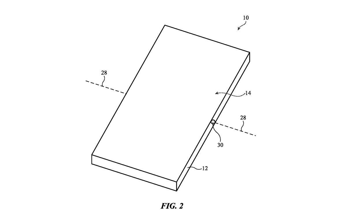 Patent image of a foldable Apple device