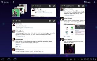 Google+ tablet widgets