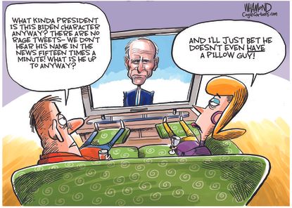 Political Cartoon U.S. Biden Trump twitter mypillow
