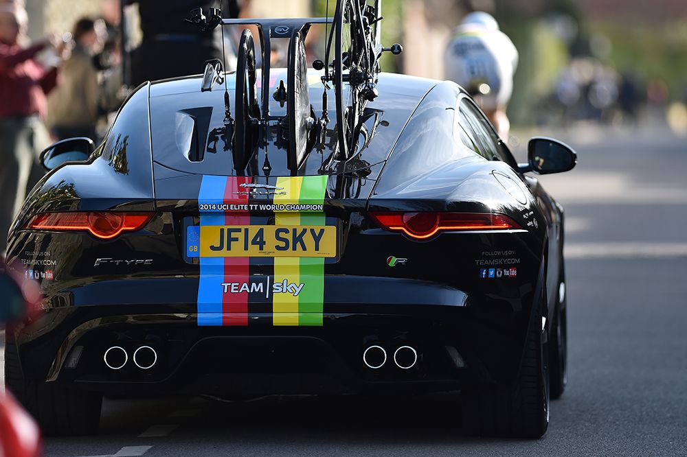 Custom painted Team Sky Jaguar