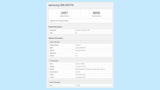 Korean Geekbench result for the S25 with Snapdragon 8 Elite