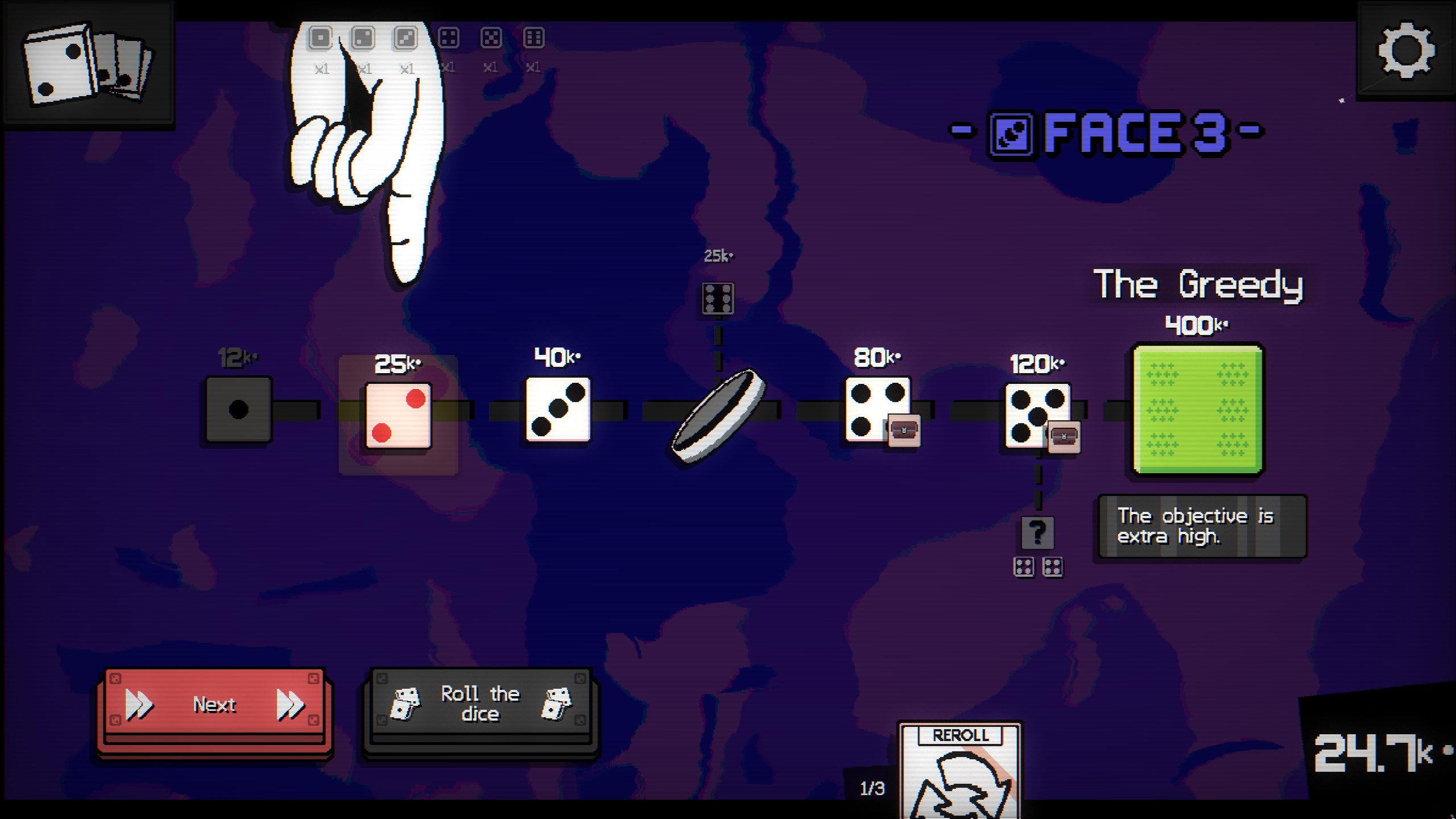 Screenshots of the dice rolling game, Dice a Million, available now on PC Game Pass.