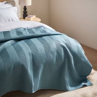 John Lewis Boutique Hotel Linear Quilted Bedspread, Horizon