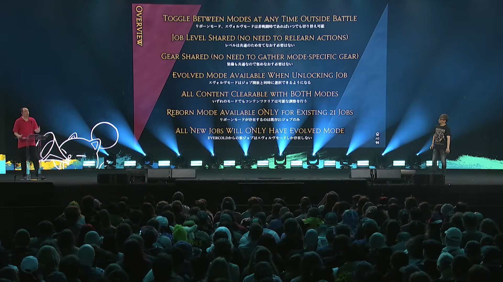 Screenshots from the NA Fan Festival 2026 regarding Final Fantasy 14's new combat systems.