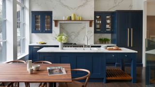 blue second hand kitchen