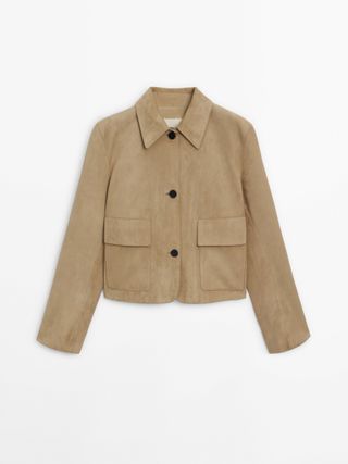 Massimo Dutti, Suede Leather Jacket With Pockets