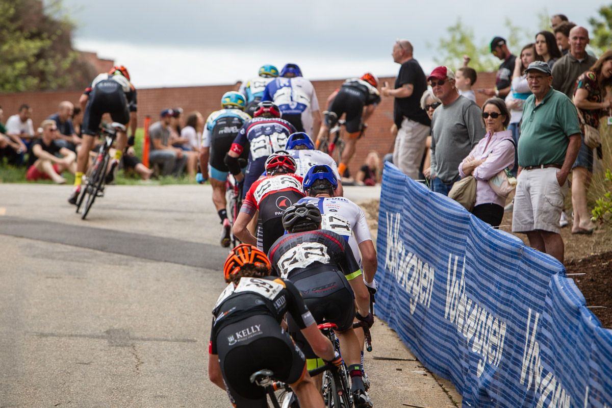 The men get strung out over the hill