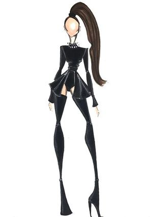 Shoulder, Joint, Standing, Style, Animation, Neck, Black, Costume design, Long hair, Costume accessory,