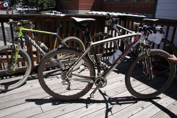 The three top men raced hardtails