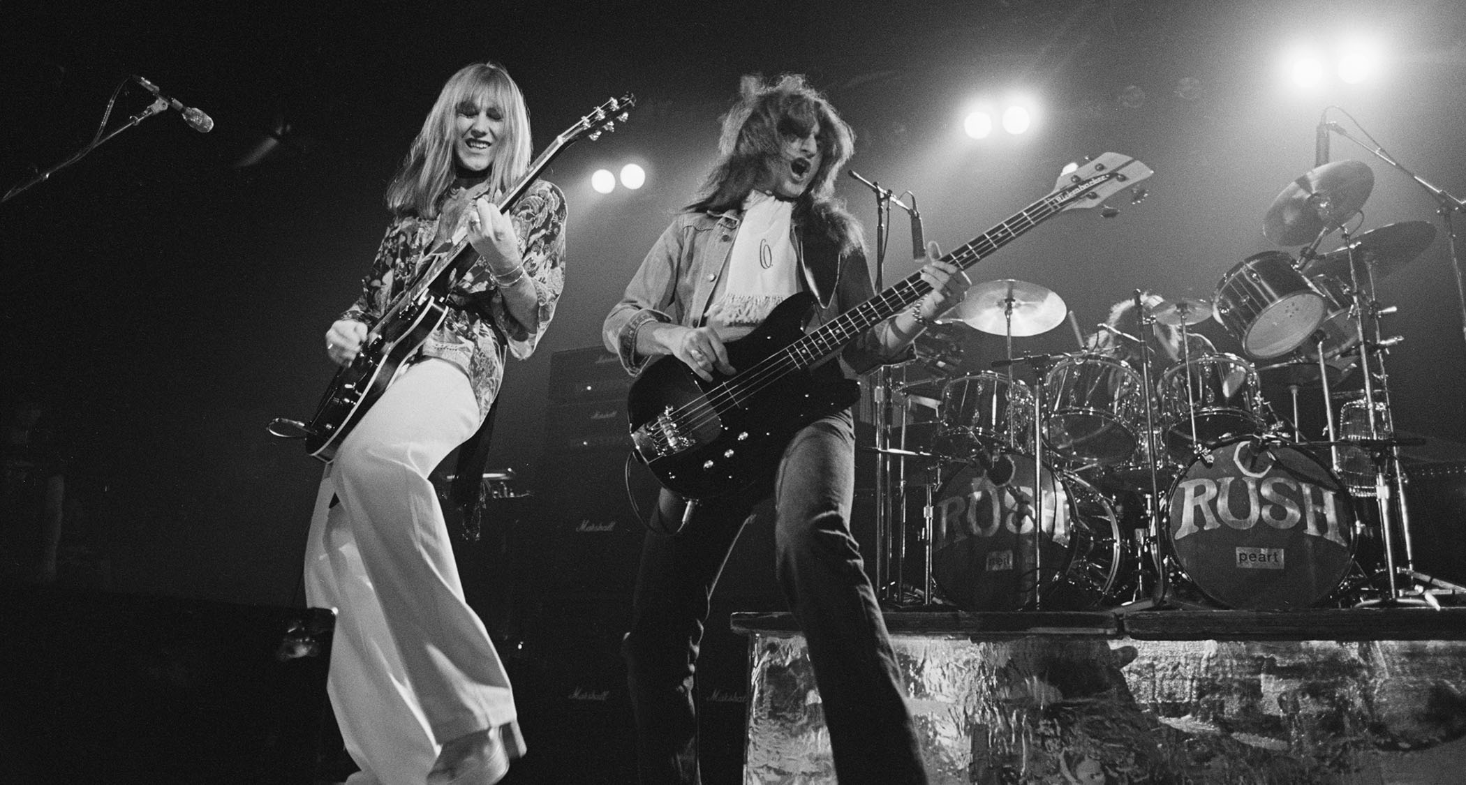 Rush in 1976, the year the Canadian prog trio's fortunes changed as 2112 was released