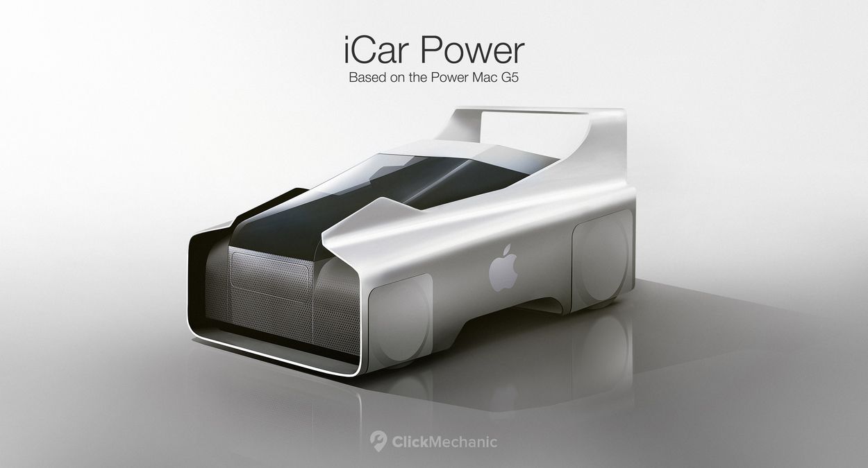 The iCar Power takes its inspiration from the metallic PowerBook G4