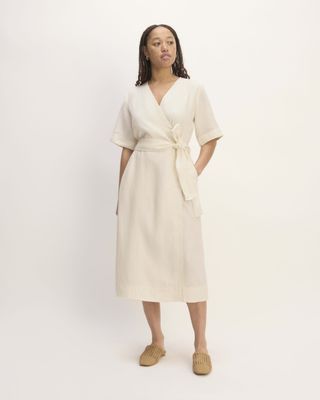 The linen wrap dress