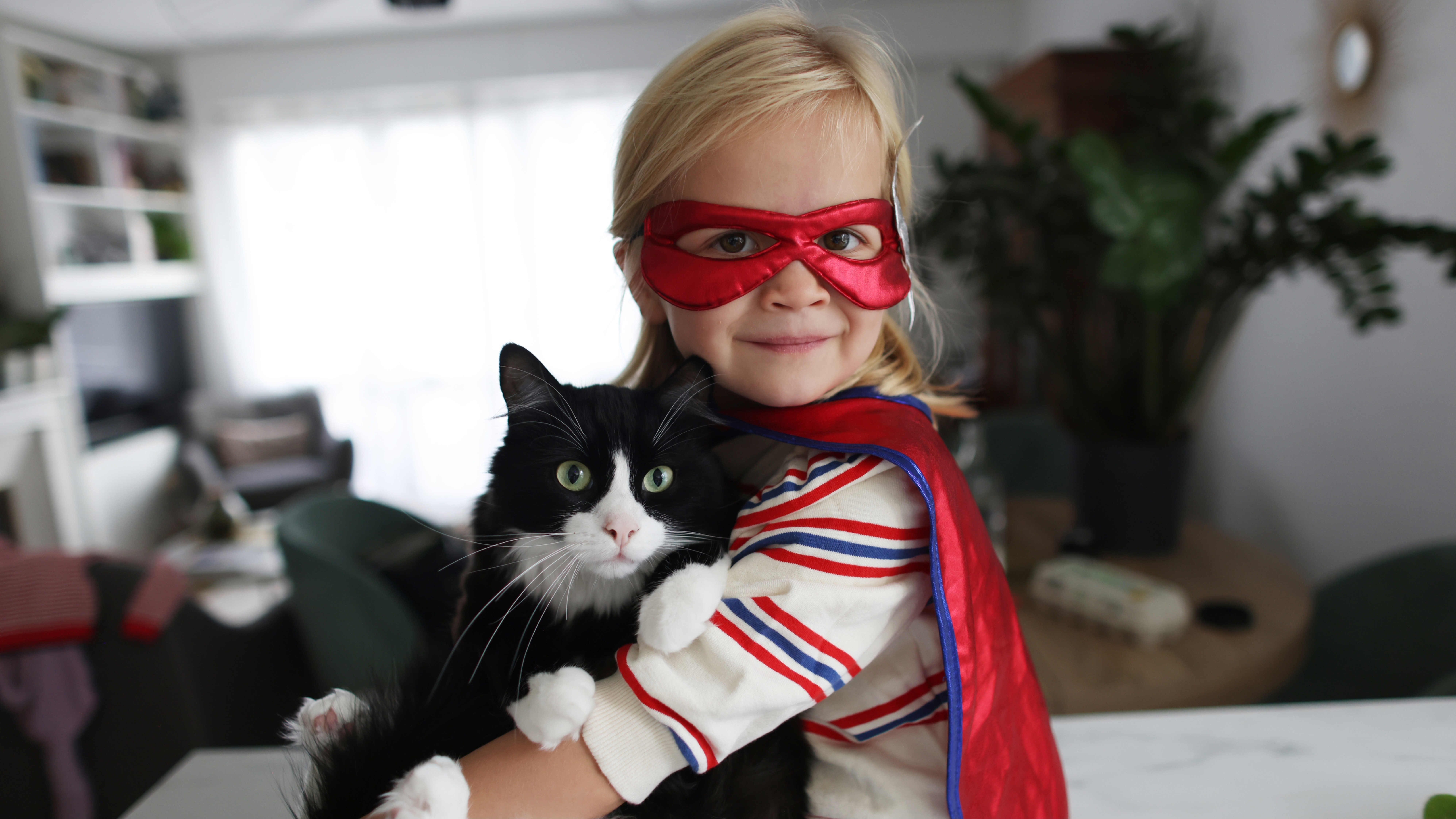 Girl with cat