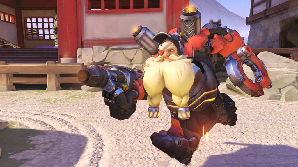 Torbjörn running with his weapon outstretched