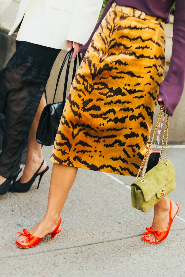 Women attending New York Fashion Week.