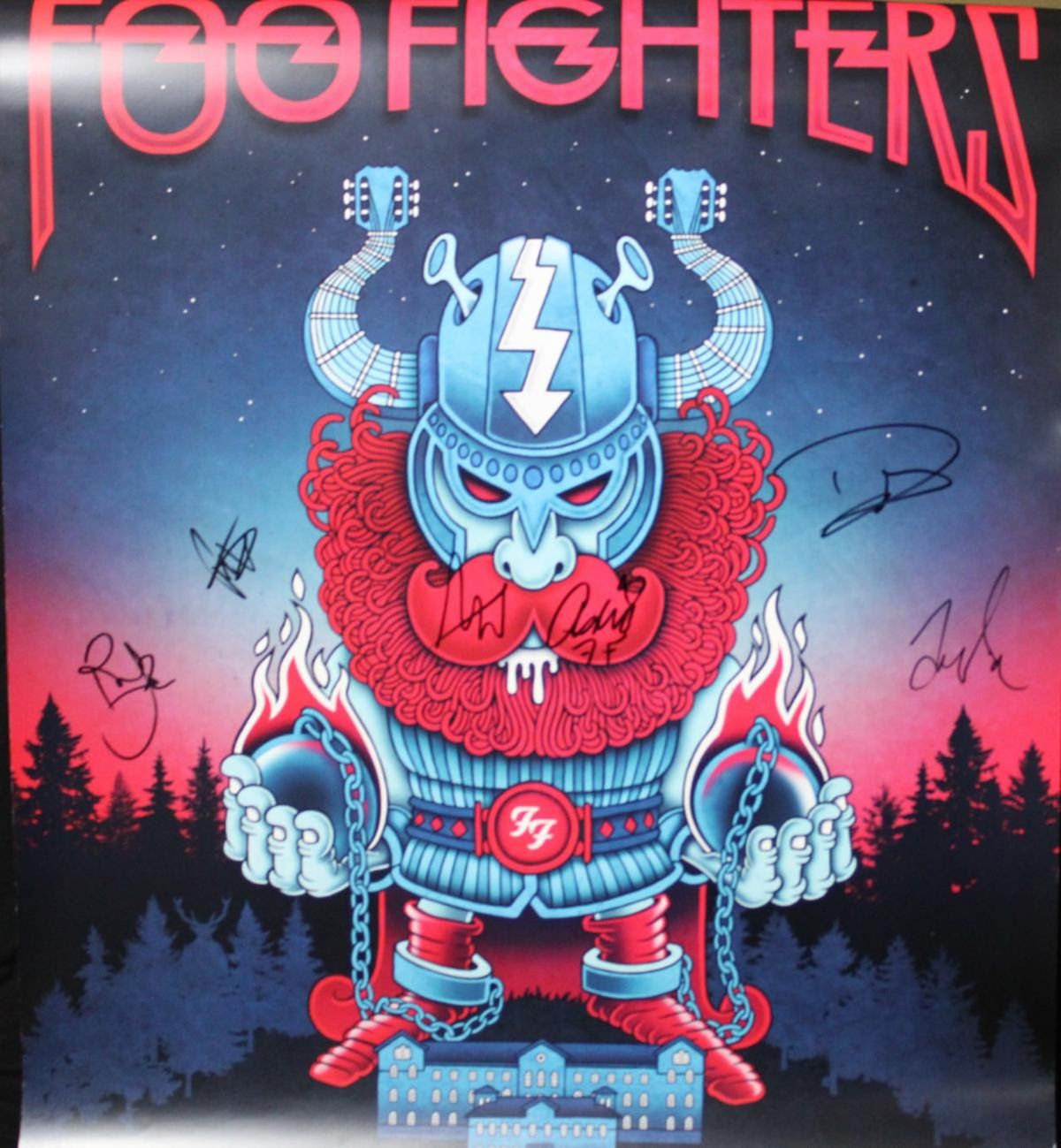 The signed Foo Fighters poster