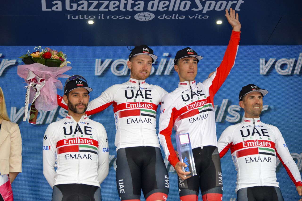 UAE Team Emirates lead the team competition