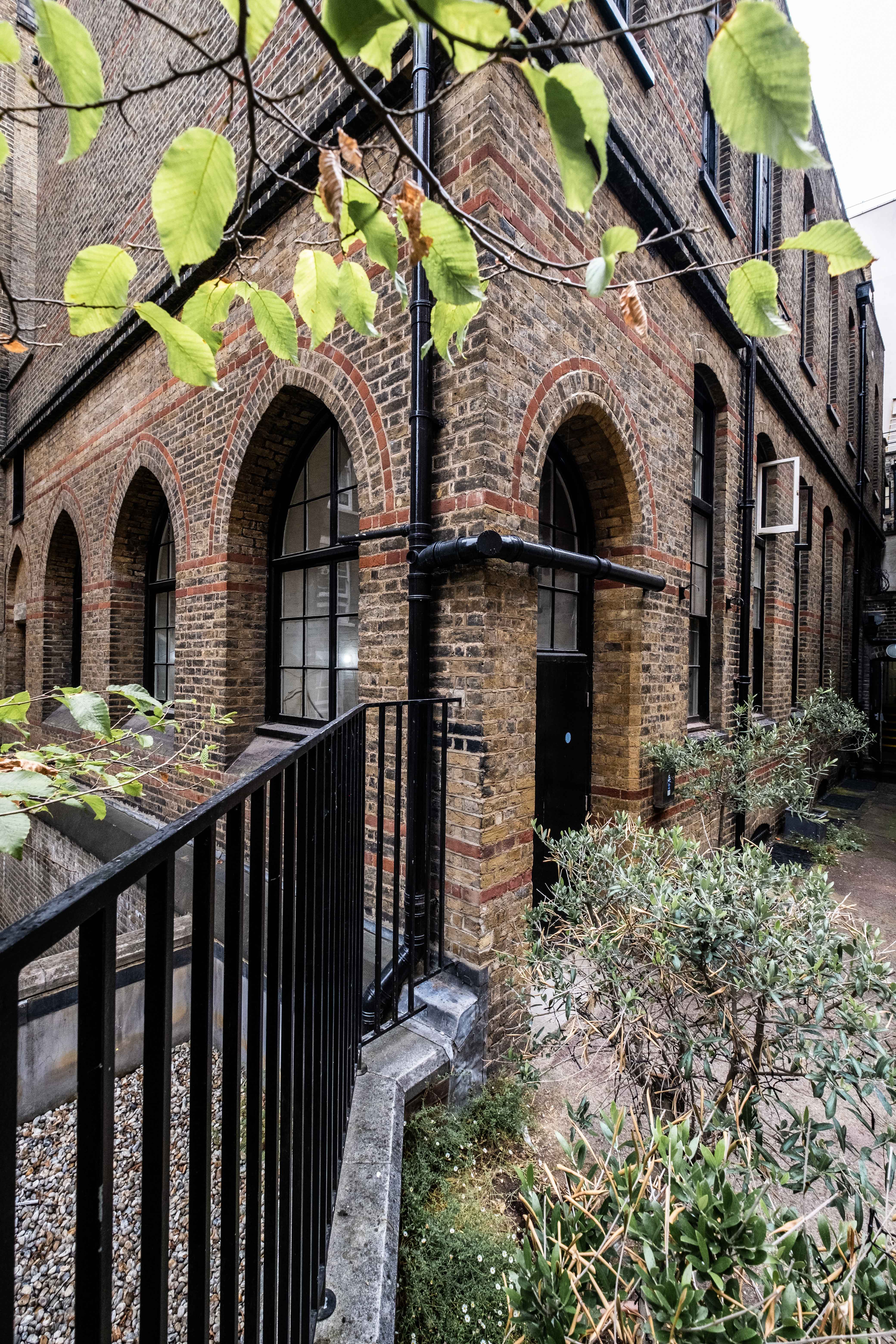 Old schoolhouse in Mayfair, now the location of Sarah Myerscough Gallery