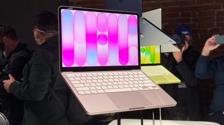 The Apple MacBook Neo at an Apple event