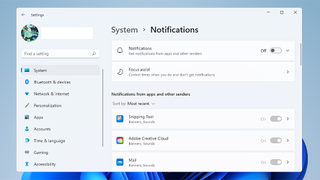 How to turn off notifications in Windows 11