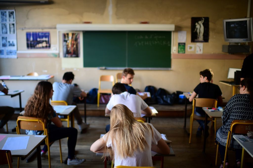 Kids inside a classroom.