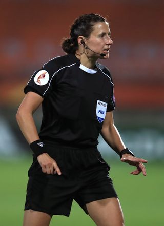 Kateryna Monzul will become the first woman to referee an England match