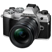 OM System OM-5 with 12-45mm f/4.0 Pro lens in silver