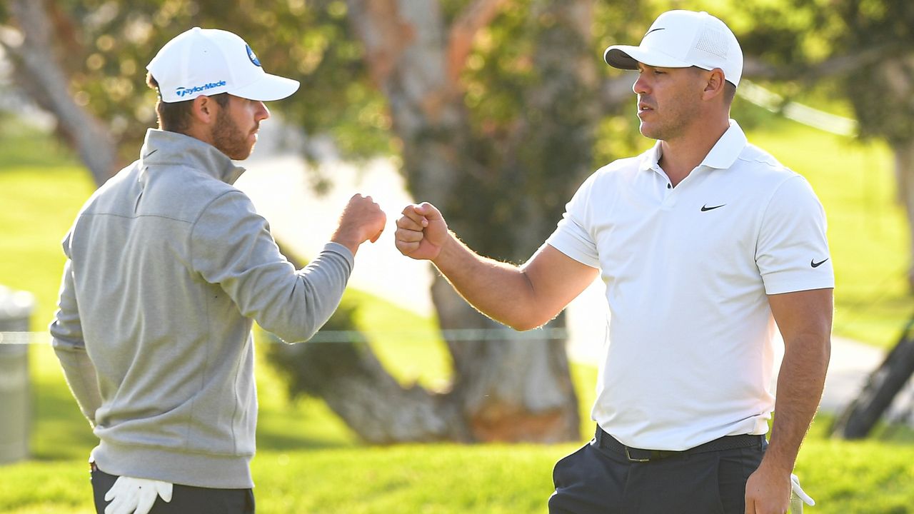 Matthew Wolff and Brooks Koepka of LIV Golf team Smash GC