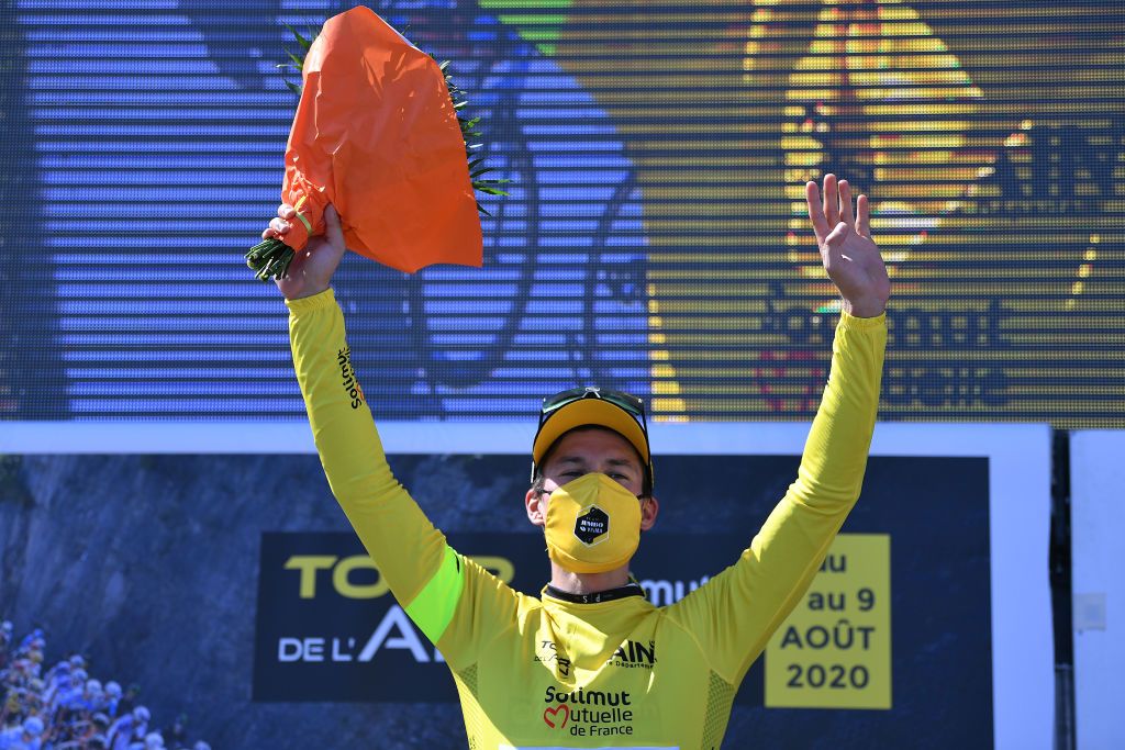 Roglic on the podium
