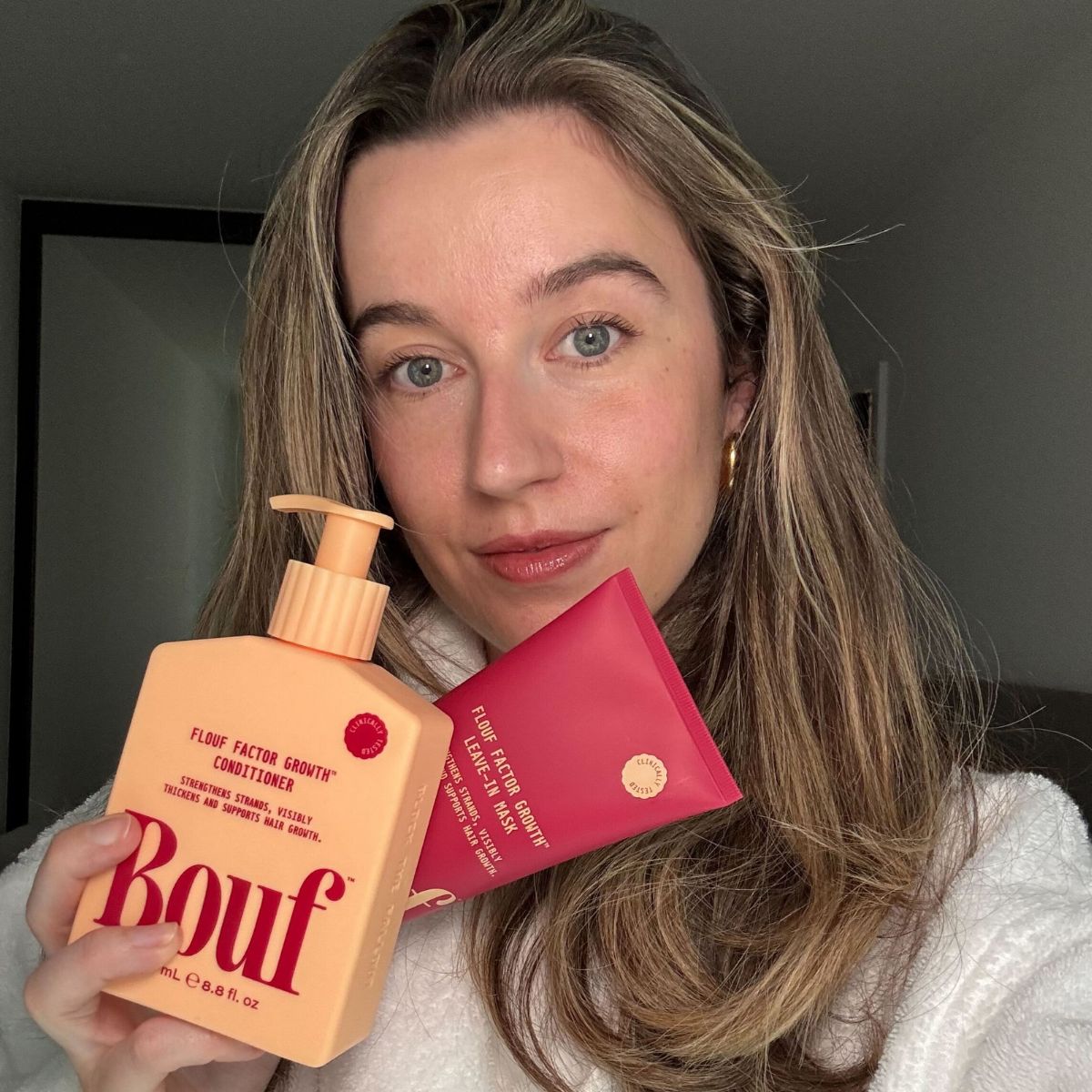 Deputy beauty editor Grace Lindsay testing Bouf haircare