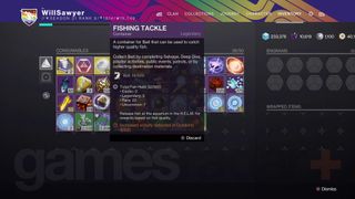 Destiny 2 Season of the Deep Fishing Tackle item in inventory