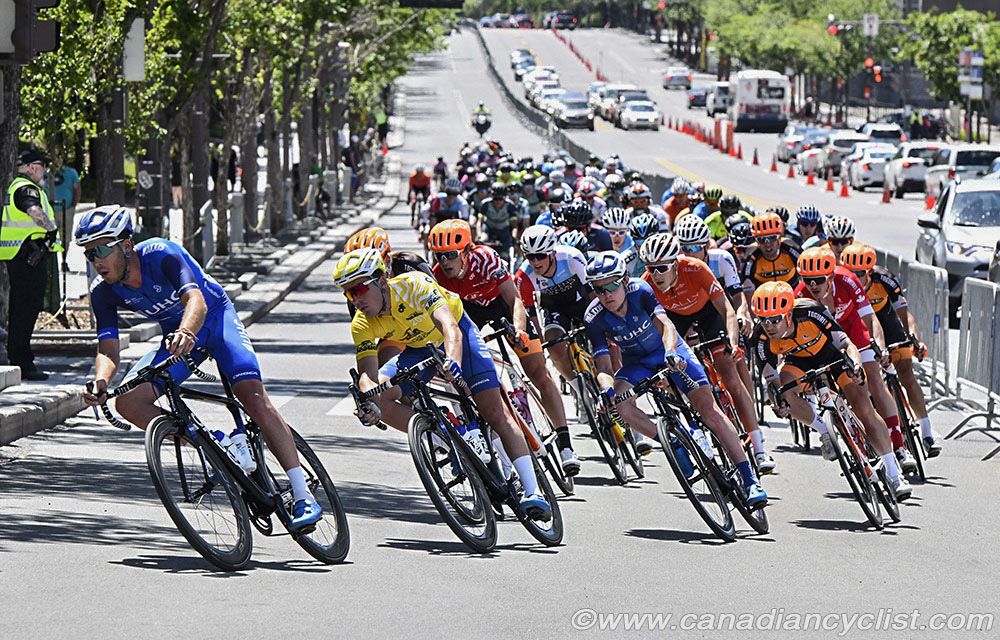 Race leader Serghei Tvetcov (UnitedHealthcare Pro Cycling Team) safe in the peloton.