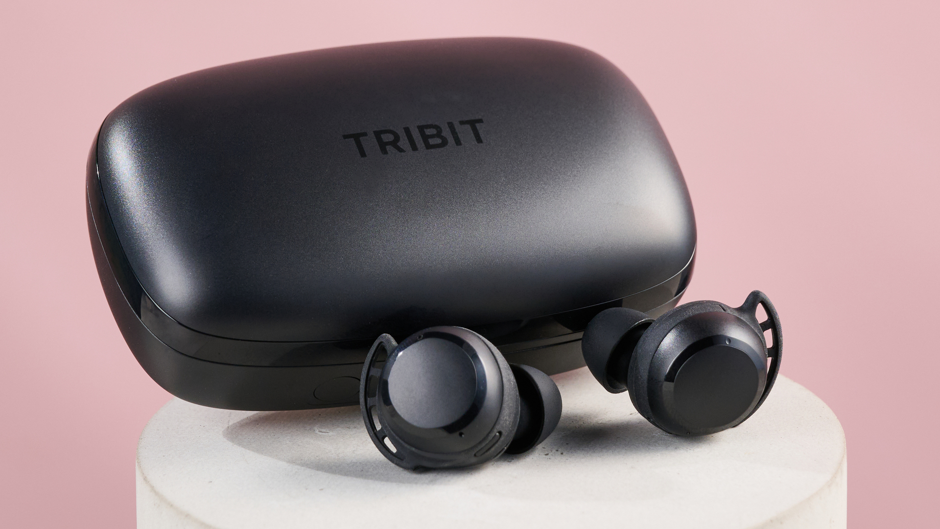 Flybuds 3 headphones are shown in front of the load case.