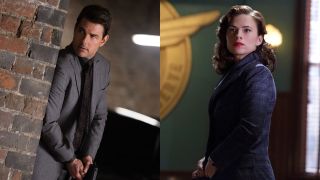 Tom Cruise in Mission: Impossible - Fallout and Hayley Atwell as Peggy Carter
