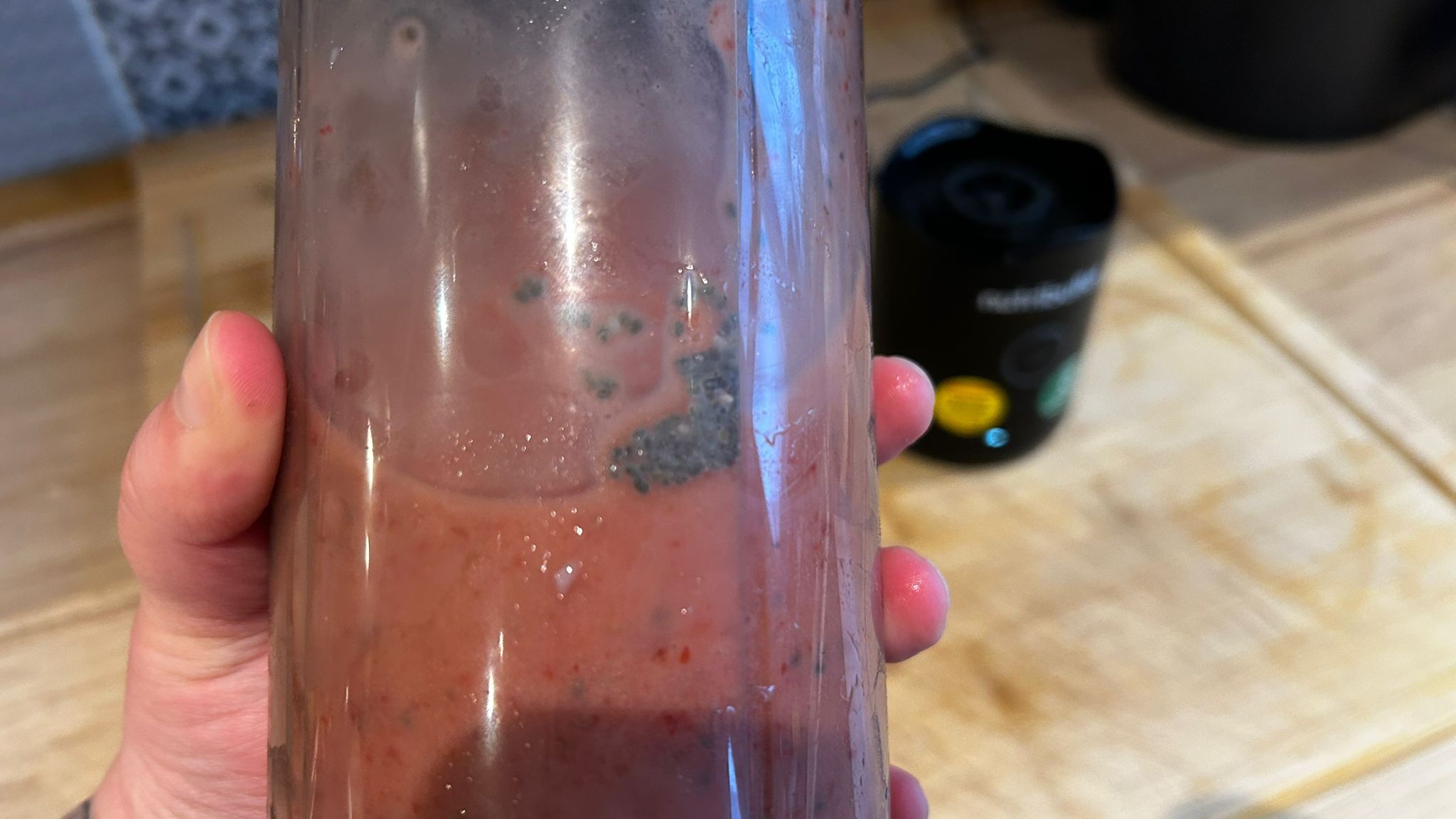 Chia seeds stuck in Nutribullet Flex blender