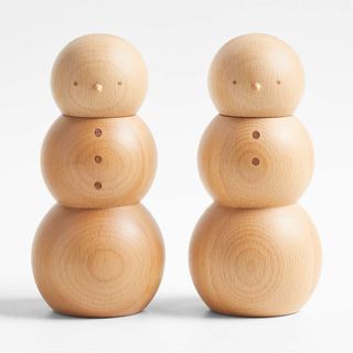 Wood Snowman Salt Mill Grinder