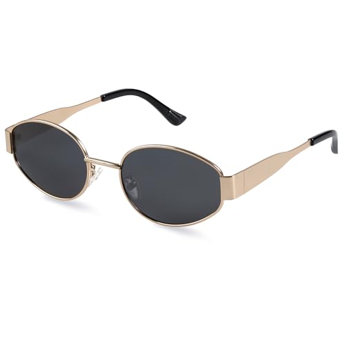 Livho 2025 Trendy Oval Sunglasses - Stylish Polarized Shades for Everyday - Retro Metal Frames