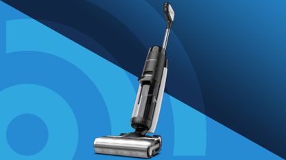 Tineco Floor One S7 Pro wet-dry vacuum against a blue background