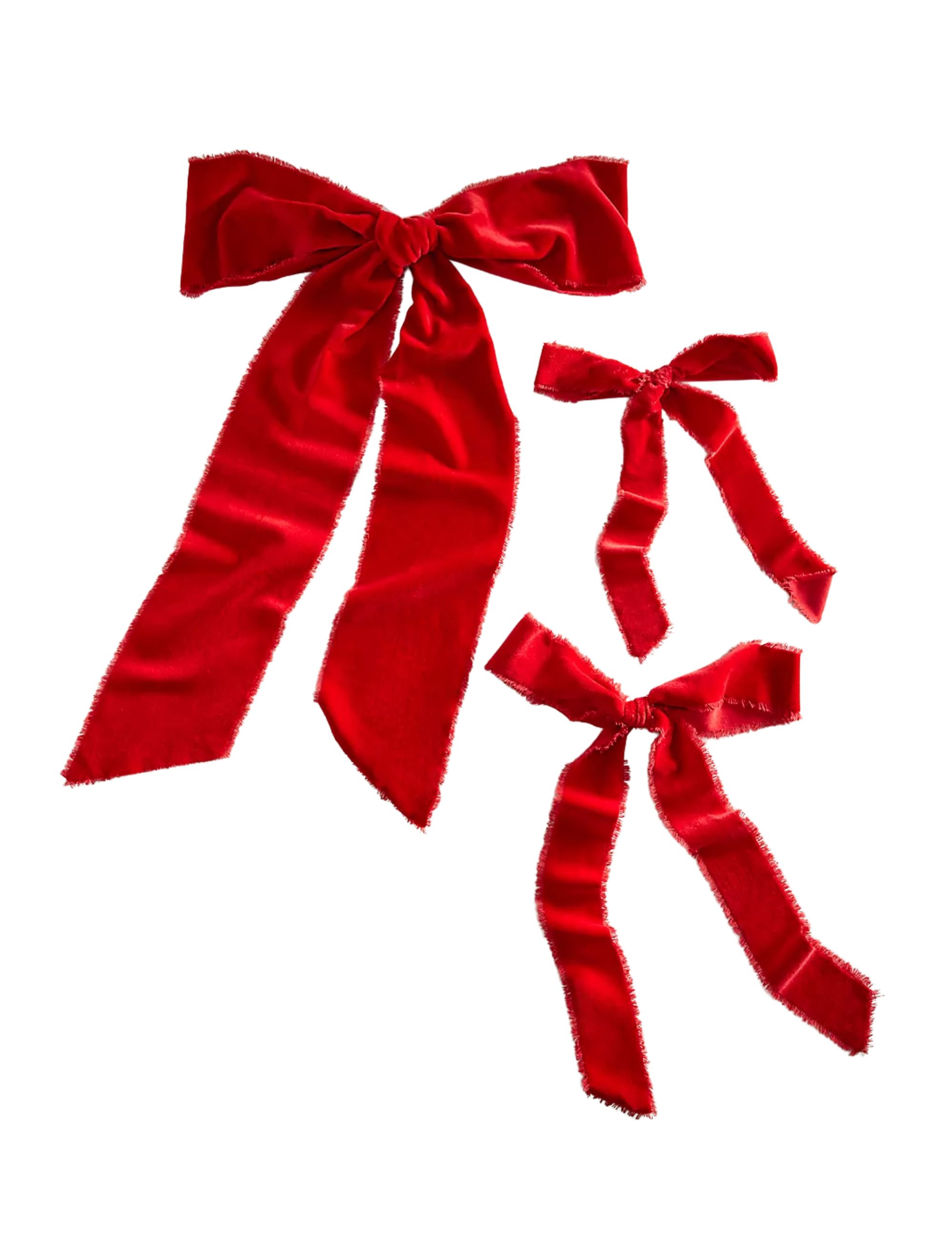 Red Velvet Ribbon Bow