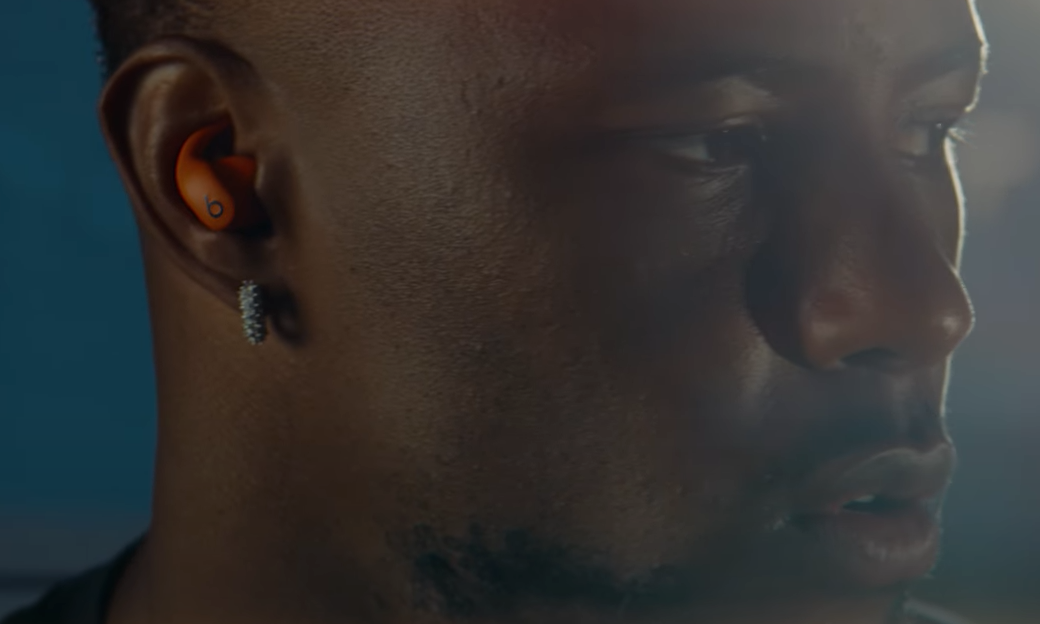 Beats Powerbeats Fit wireless earbuds worn in the ear