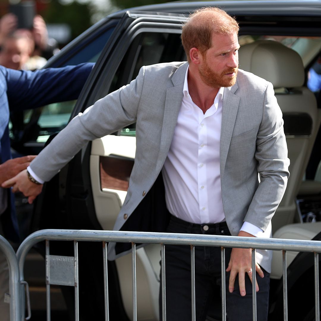NOTTINGHAM, ENGLAND - SEPTEMBER 09: Prince Harry, Duke of Sussex arrives for a visit to the community recording studio in St. Anns on September 09, 2025 in Nottingham, England. (Photo by Cameron Smith/Getty Images)