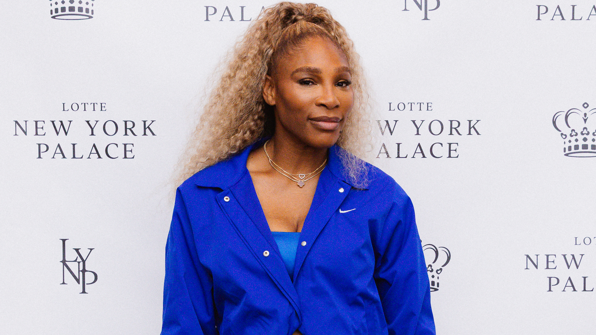 Serena Williams attended a 2026 US Open event in the cobalt blue color trend and Nike sneakers