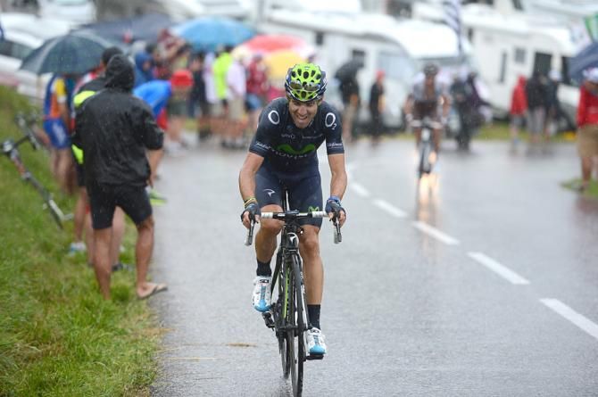 Alejandro Valvarde (Movistar) tried to attack Froome but gained no time in the end