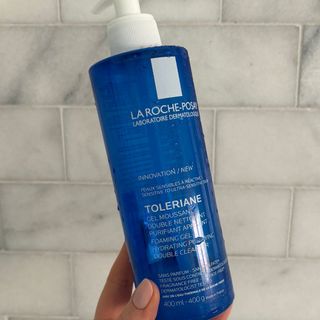 Laura holding La Roche-Posay Toleriane Foaming Gel Cleanser - best cleanser